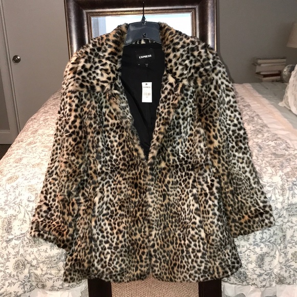 Express leopard coat Clearance
